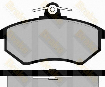 BRAKE ENGINEERING pa381 -  Комплект тормозных колодок, дисковый тормоз